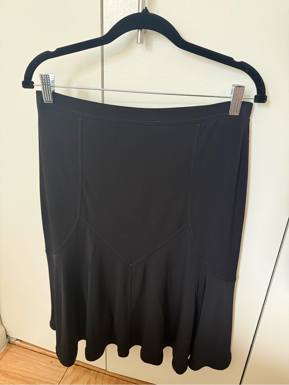 Vintage Black Liz & Co Women's Flared Skirt